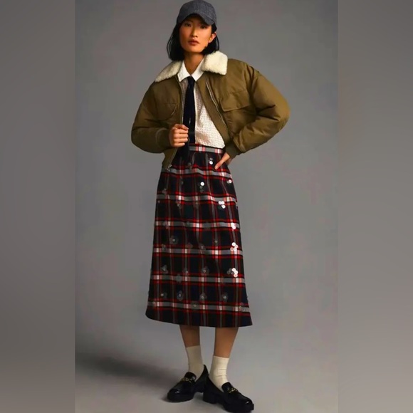 Anthropologie Maeve Plaid Skirt, Size 4 - Picture 1 of 9
